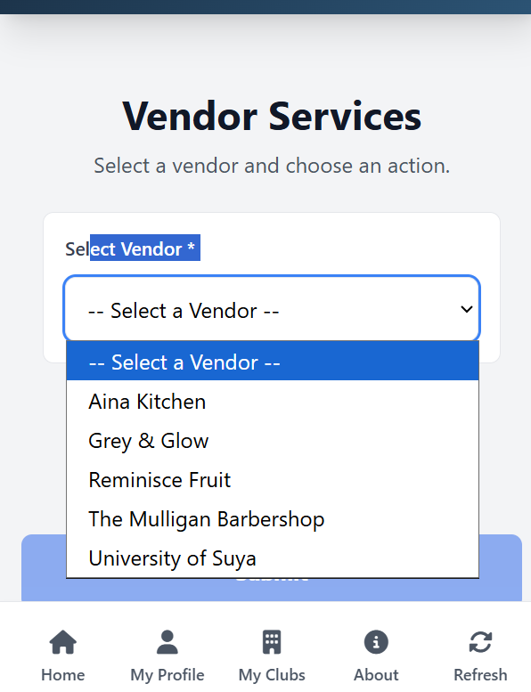 Vendors