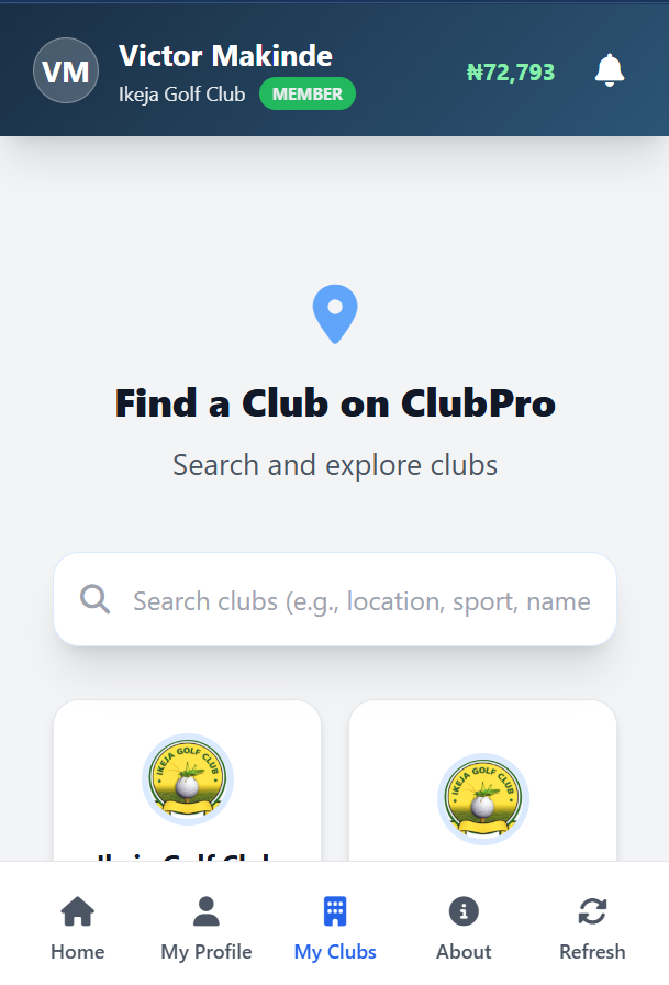 Club Search